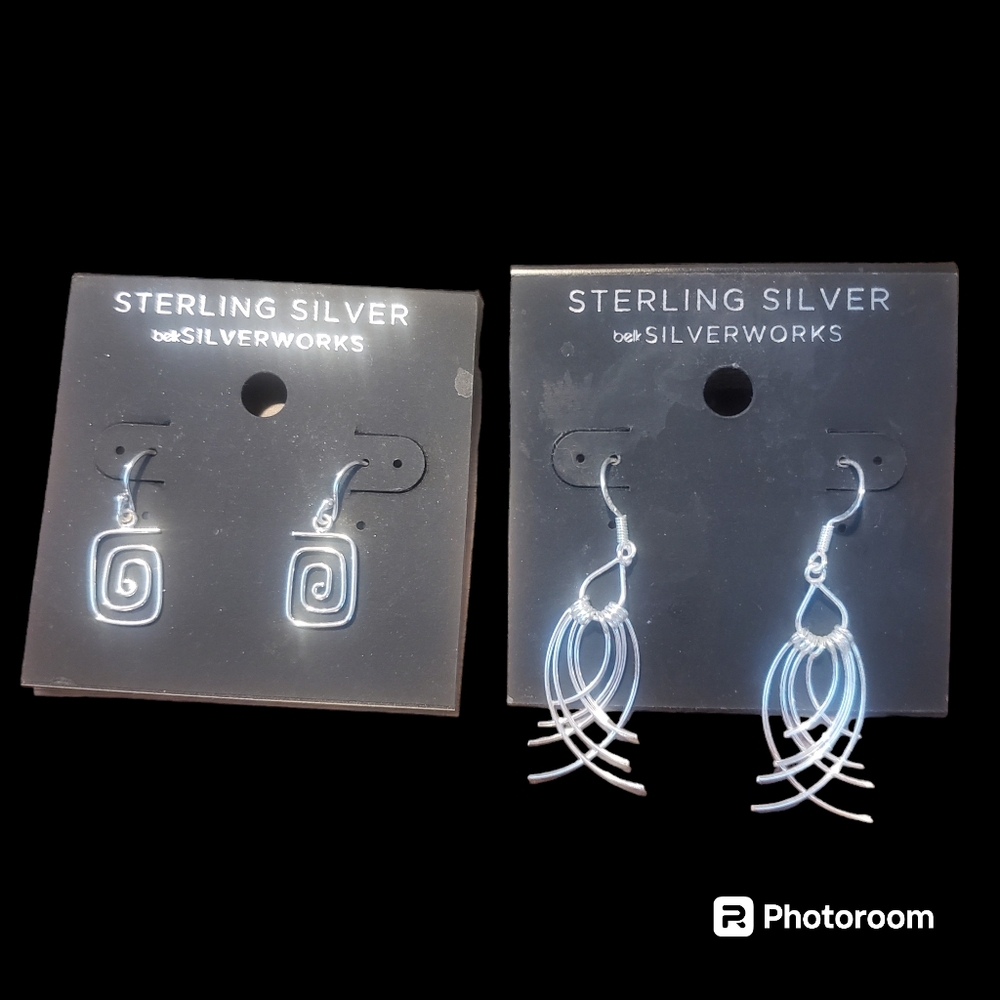 Sterling Silver 925 2 pairs of earrings